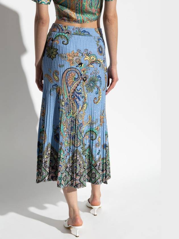 Etro Skirt With Decorative Print, Women's, Blue - ETRO - BALAAN 4