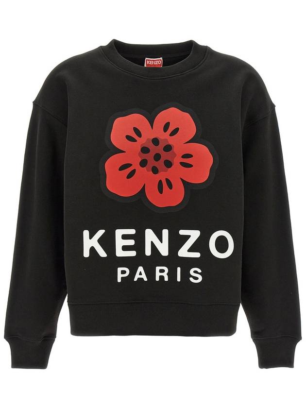 Boke Flower Cotton Sweatshirt Black - KENZO - BALAAN 2