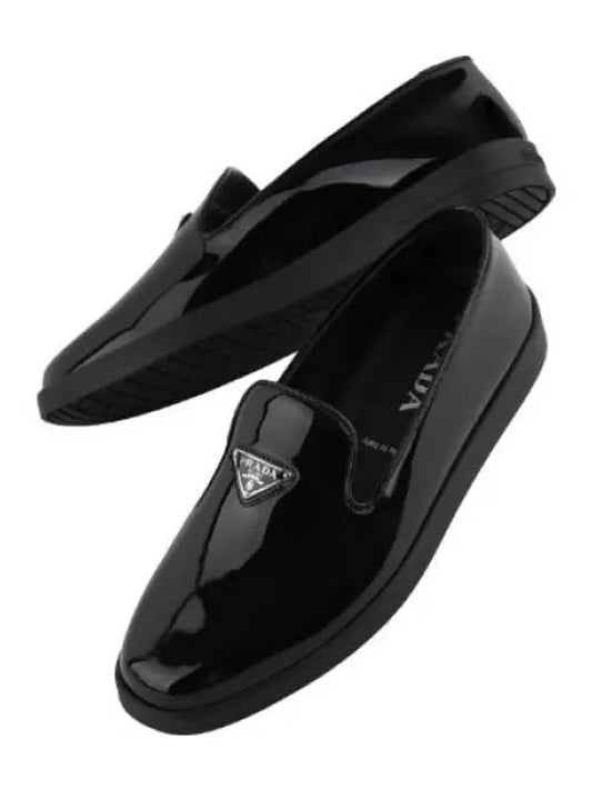 Enamel triangle logo loafers men s shoes - PRADA - BALAAN 1