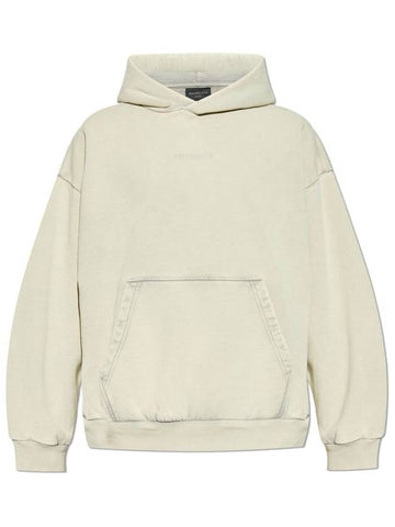 Embroidered Logo Hoodie Cement Grey - BALENCIAGA - BALAAN 1