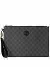 Interlocking G Clutch Bag Black - GUCCI - BALAAN 3