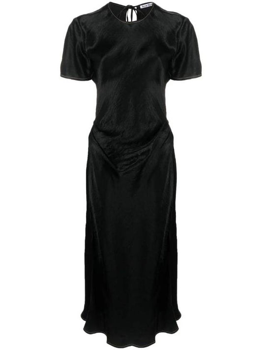 Satin Wrap Dress A20585 - ACNE STUDIOS - BALAAN 1