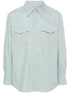 Western Poplin Long Sleeve Shirt Blue - LEMAIRE - BALAAN 2