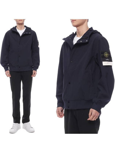 Light Soft Shell Zip-Up Hoodie Navy - STONE ISLAND - BALAAN 2