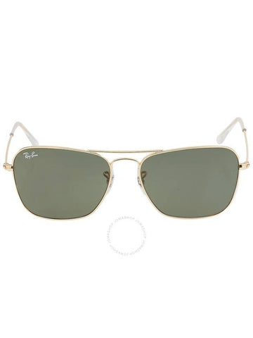 Ray Ban Caravan Green Classic G-15 Square Unisex Sunglasses RB3136 001 55 - RAY-BAN - BALAAN 1