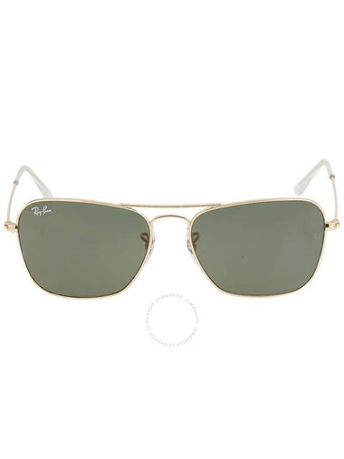 Ray Ban Caravan Green Classic G-15 Square Unisex Sunglasses RB3136 001 55 - RAY-BAN - BALAAN 1