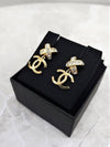 Lux You CC logo ribbon cubic earrings gold - CHANEL - BALAAN 2