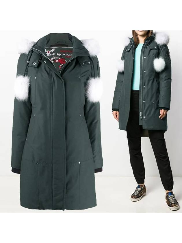 Original Stirling Parka White Fox Fur Charcoal - MOOSE KNUCKLES - BALAAN 2