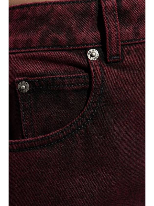 Alexander McQueen Jeans With Logo, Women's, Burgundy - ALEXANDER MCQUEEN - BALAAN 5