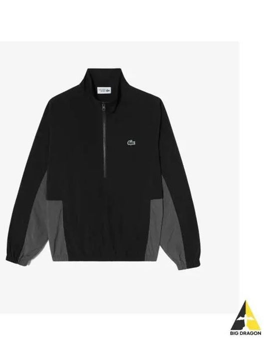 Men s Ripstop Woven Anorak Black - LACOSTE - BALAAN 1