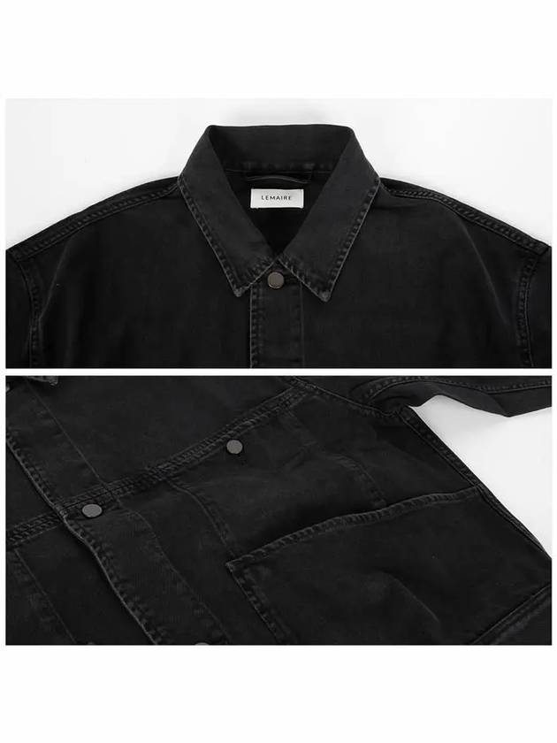 Heavy Soft Bleached Denim Jacket Black - LEMAIRE - BALAAN 6