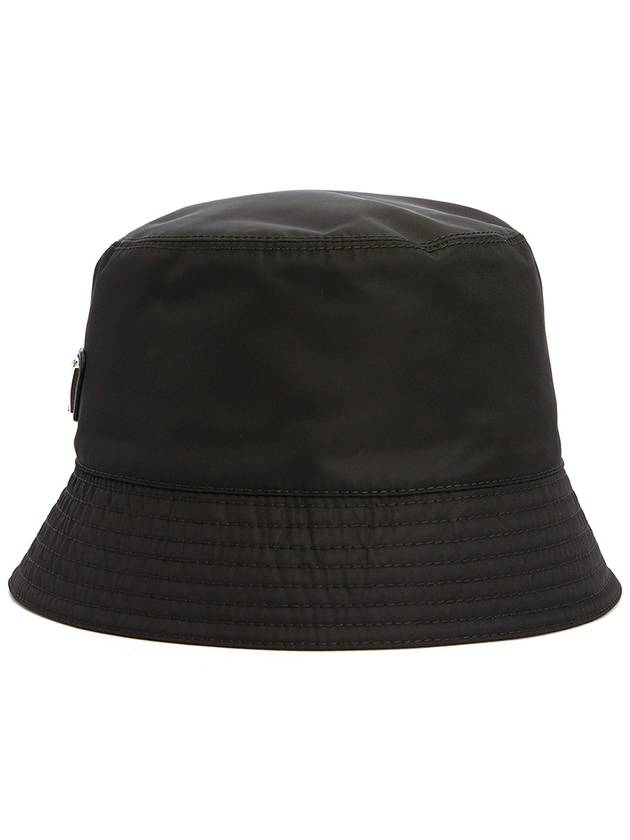 Re-Nylon Triangle Logo Bucket Hat Black - PRADA - BALAAN 4