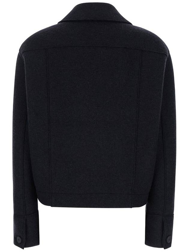 Black Jacket With Classic Collar In Wool Woman - HARRIS WHARF LONDON - BALAAN 2