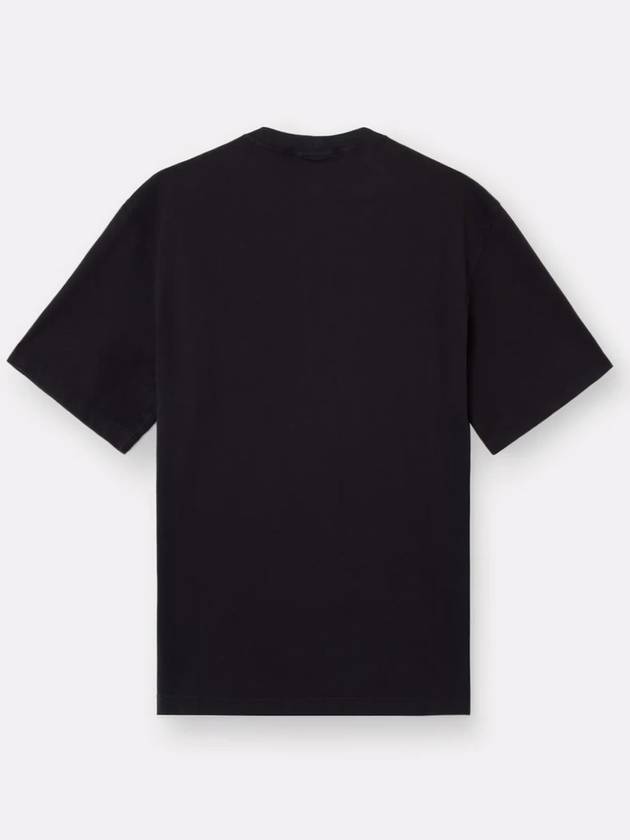 Combed Organic Cotton Jersey Short Sleeve T-Shirt Black - STONE ISLAND - BALAAN 6