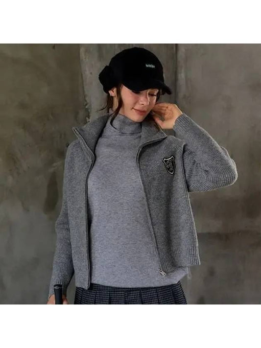 Bokashi knit zip-up gray - BENECIA12 - BALAAN 1