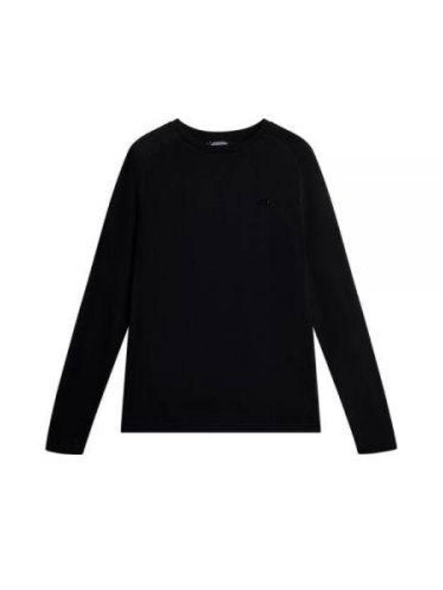 Brent Wool Long Sleeve T-Shirt Black - J.LINDEBERG - BALAAN 2