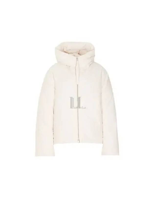 Zipper Hood Padded Down Jacket White - JIL SANDER - BALAAN 2