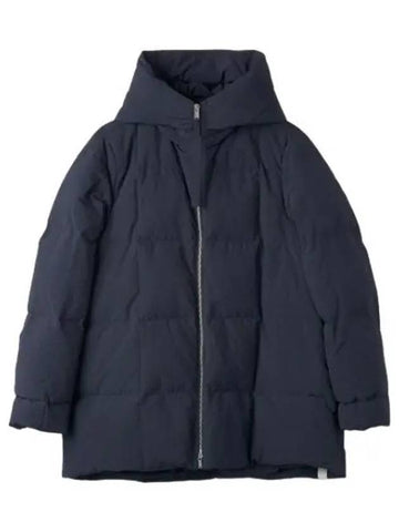 Quilted hood down padded navy - JIL SANDER - BALAAN 1