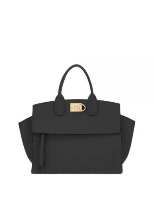 Studio Soft Tote Bag Black - SALVATORE FERRAGAMO - BALAAN 2