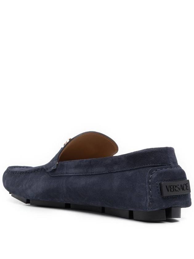 Medusa Classic Suede Driving Shoes Navy - VERSACE - BALAAN 4