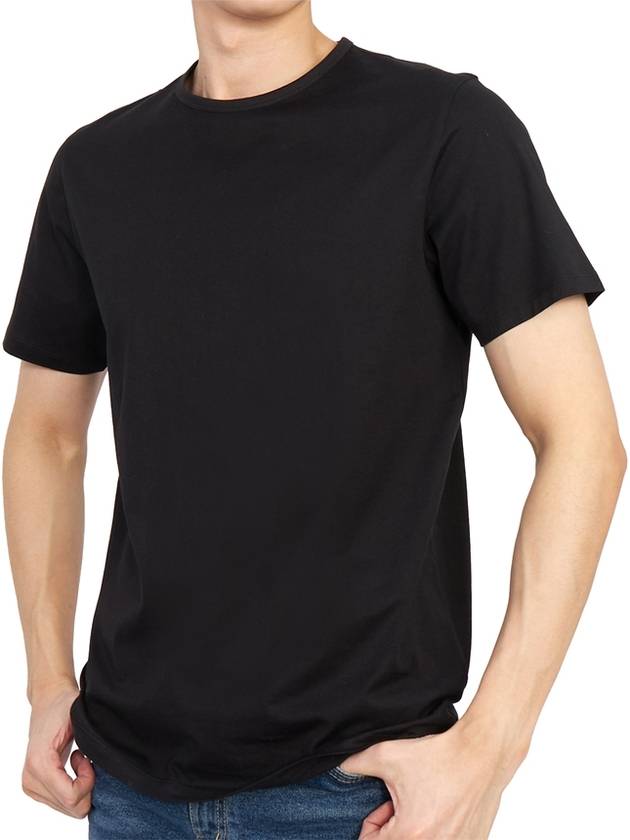 Precise Luxe Cotton Jersey Short Sleeve T-Shirt Black - THEORY - BALAAN 6