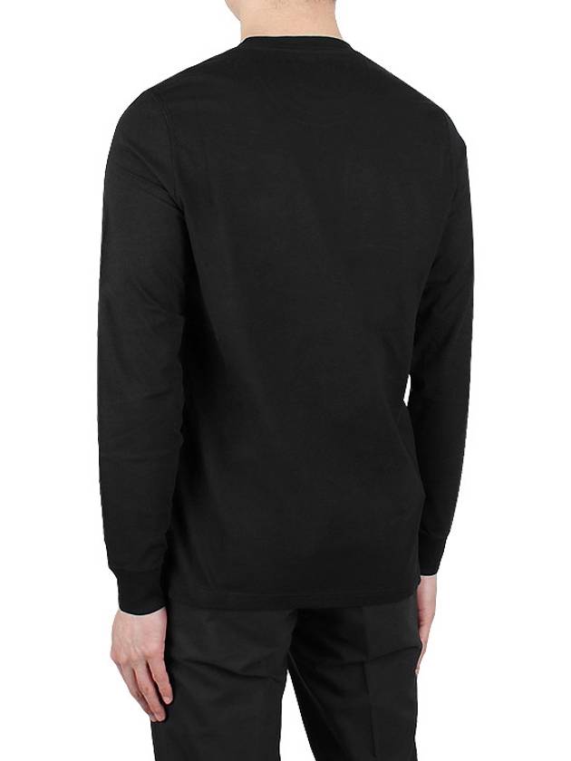 Logo Essential Cotton Long Sleeve T-Shirt Black - BARBOUR - BALAAN 5