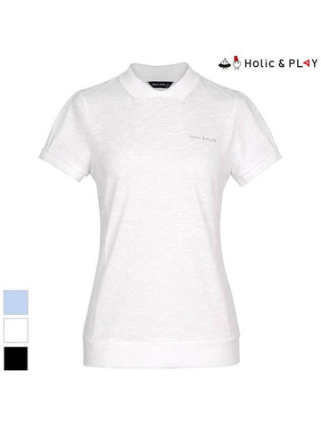 Jacquard Puff Sleeve T-ShirtHC2WTS003 - HOLIC&PLAY - BALAAN 1