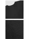 Pleated Long Sleeve T-Shirt Black - ISSEY MIYAKE - BALAAN 6