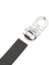 Reversible Adjustable Gancini Belt Black - SALVATORE FERRAGAMO - BALAAN 6