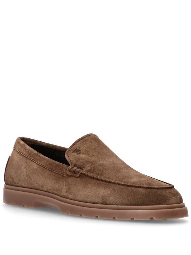 Suede Slipper Loafers Brown - TOD'S - BALAAN 4