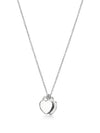 Women's Red Double Heart Tag Pendant Necklace Silver - TIFFANY & CO. - BALAAN 7