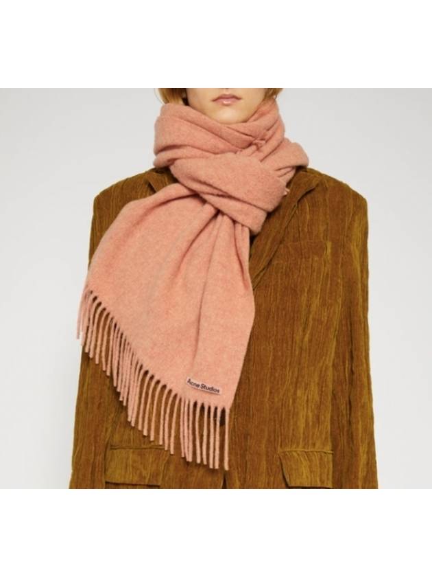 Fringe Wool Muffler Rose Melange - ACNE STUDIOS - BALAAN 2