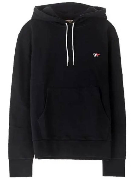 AU00307KM0001 NA Tricolor Fox Patch Hooded Sweatshirt Navy Men s T shirt TJ 271410 - MAISON KITSUNE - BALAAN 1