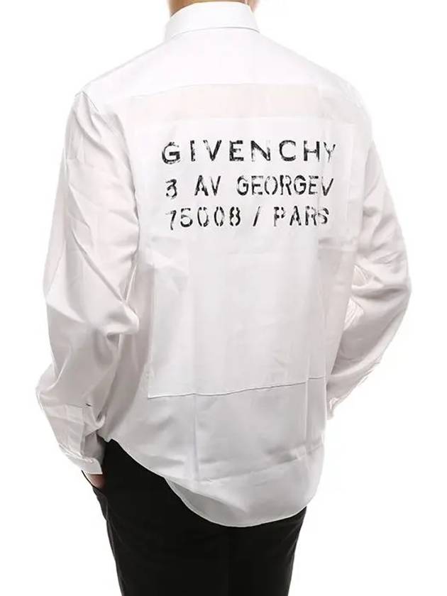 Bag Logo Over Long Sleeve Shirt White - GIVENCHY - BALAAN.