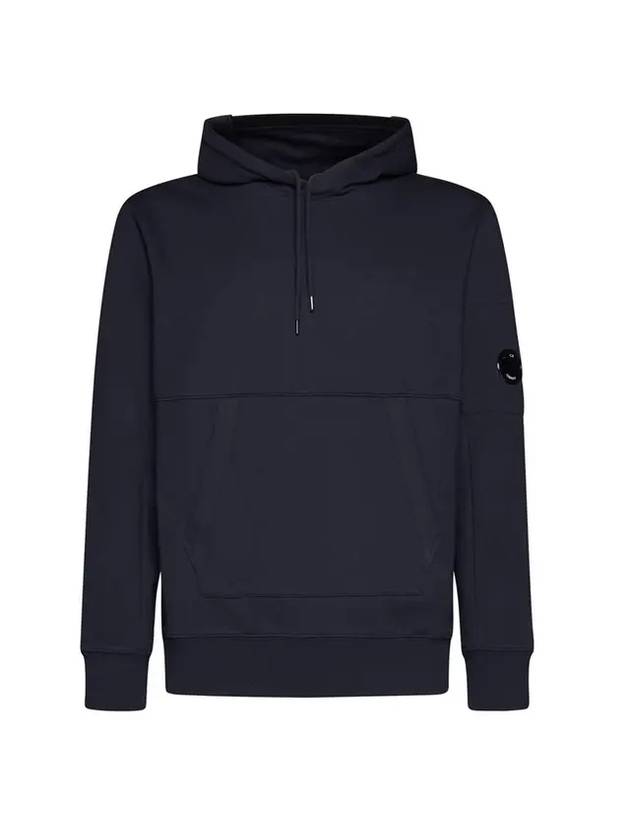 Logo Patch Drawstring Hoodie Navy - CP COMPANY - BALAAN 1