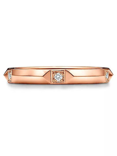 Tiffany Co True Band Ring 2 5mm 18K Rose Gold Diamond - TIFFANY & CO. - BALAAN 2