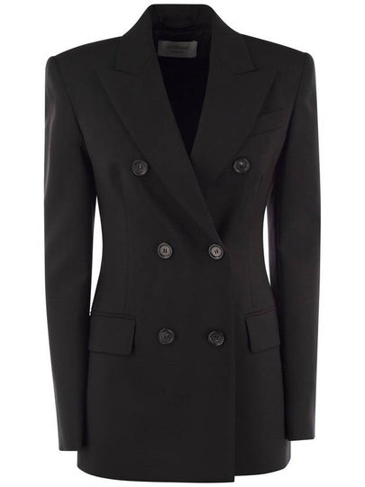 Adamo double breasted stretch wool jacket black - MAX MARA SPORTMAX - BALAAN 2