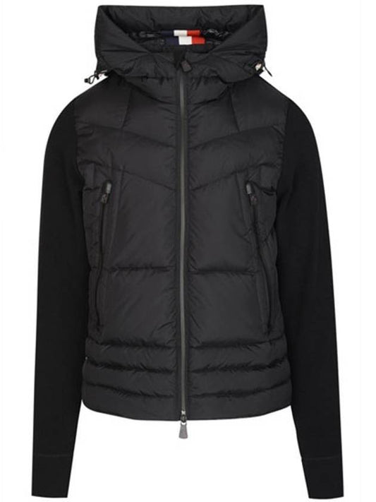 Grenoble Padded Cardigan Black - MONCLER - BALAAN 1