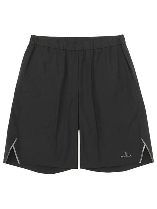 Mini Logo Shorts Black - MONCLER - BALAAN.