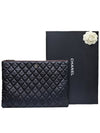 Women s A82552 Cavier Skin Classic COCO Logo Large Clutch - CHANEL - BALAAN 9