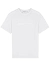 Paris Embroidered Classic Cotton Short Sleeve T-Shirt White - MAISON KITSUNE - BALAAN 1