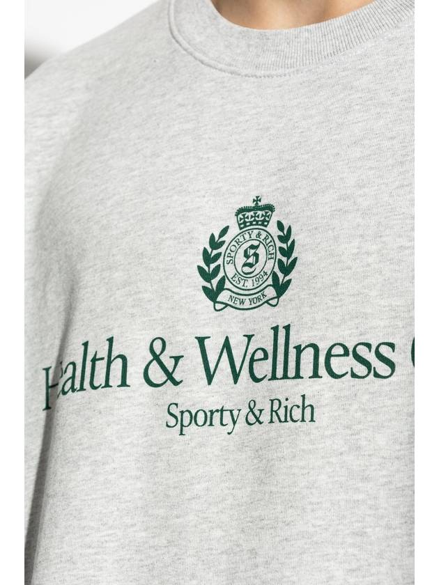 Sporty & Rich Sweatshirt From The H&W Crest - Heather Collection, Unisex, Grey - SPORTY & RICH - BALAAN 7