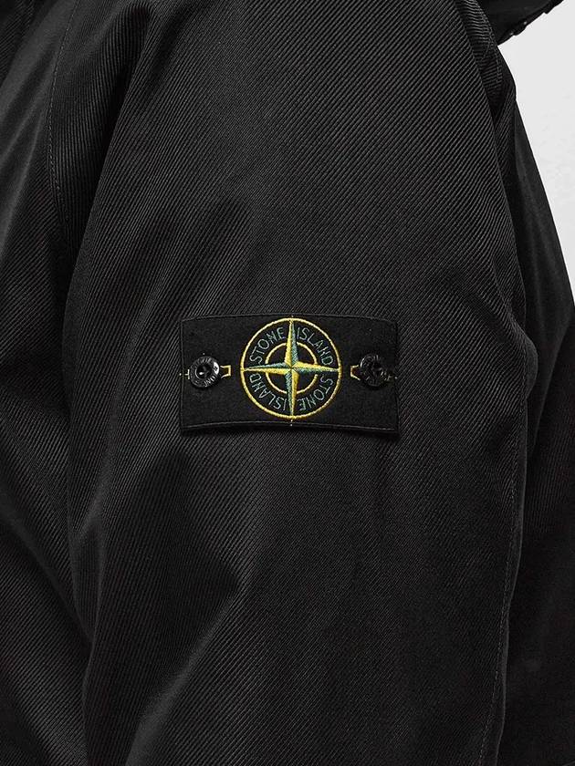 44736 Diagonal Wind Resistant Nylon Down Parka Black - STONE ISLAND - BALAAN 5