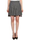 RMB Wool Mini Pleated Skirt Grey - THOM BROWNE - BALAAN 4