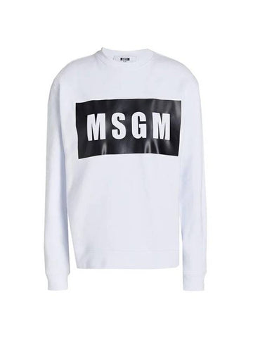 Box Logo Print Sweatshirt White - MSGM - BALAAN 1