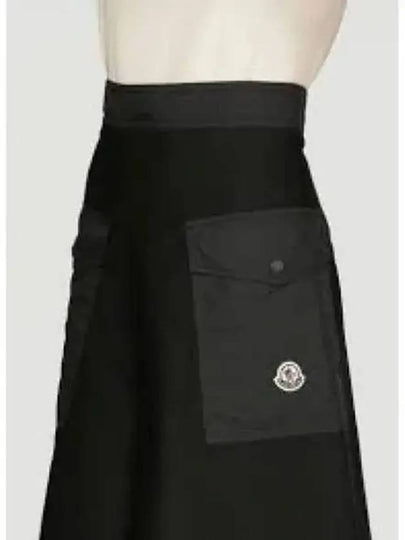 Medium Logo Patch A-Line Skirt Black - MONCLER - BALAAN 2