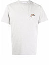 Olly Hot Dog Fox Classic Short Sleeve T-Shirt Gray Melange - MAISON KITSUNE - BALAAN.