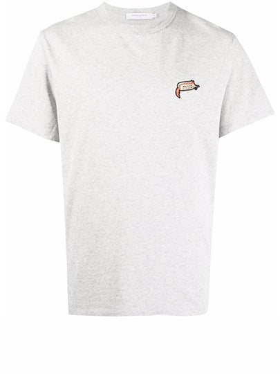 Oly Hot Dog Fox Classic Cotton Short Sleeve T-Shirt Grey Melange - MAISON KITSUNE - BALAAN 2