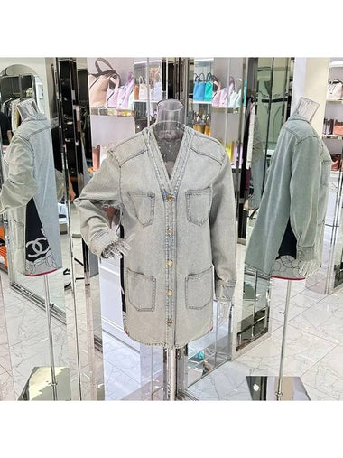 21C Denim Jacket 34 Light Blue 4ET0254 - CHANEL - BALAAN 1