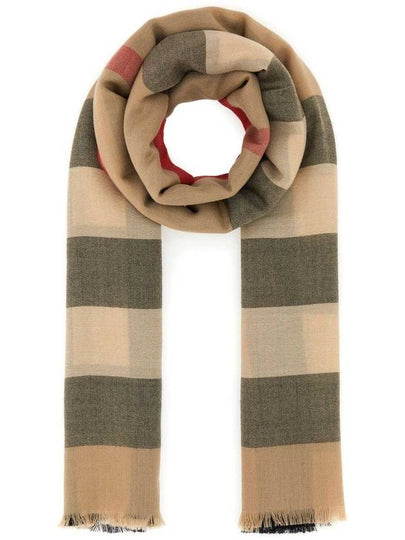 Lightweight Check Cashmere Scarf Beige - BURBERRY - BALAAN 2